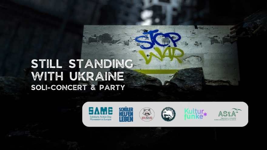 On 6 May, we will set a sign of solidarity with the Ukrainians at the Cargo Ship in Lübeck.